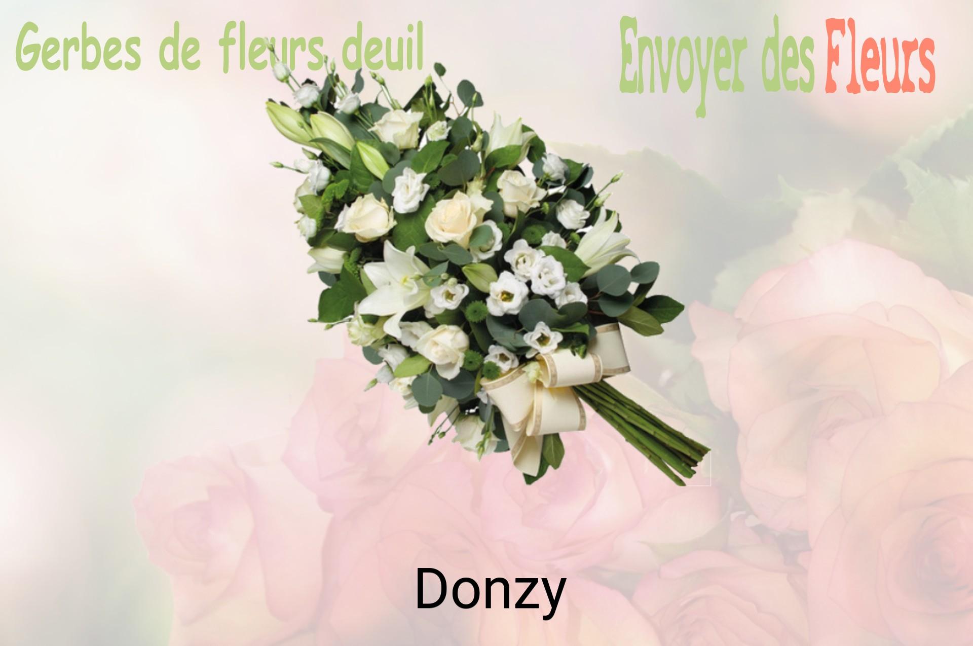 Gerbe de fleurs de deuil livrée à Donzy